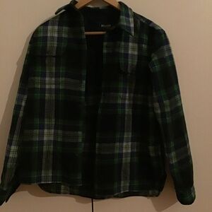 Plaid button soft cover up.